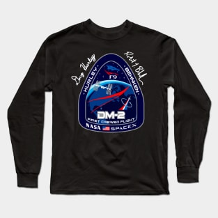 Nasa Spacex patch demo-2 with hurley behnken signature Long Sleeve T-Shirt